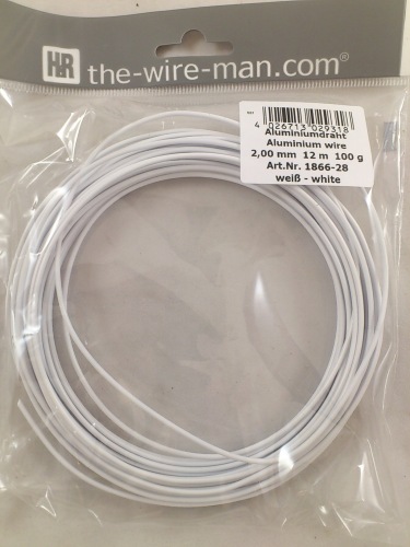 Aluminium wire white 2mmx12m